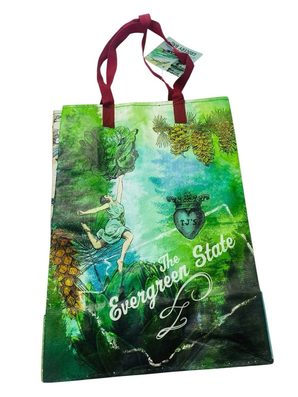 Trader Joe’s Washington State Reusable Grocery Tote Bag 16” x 11.5” x 7”